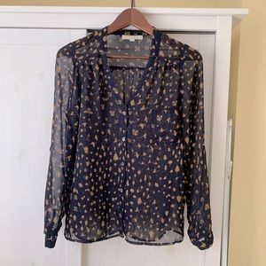 Olive & Oak Day Sheer Printed Blouse
